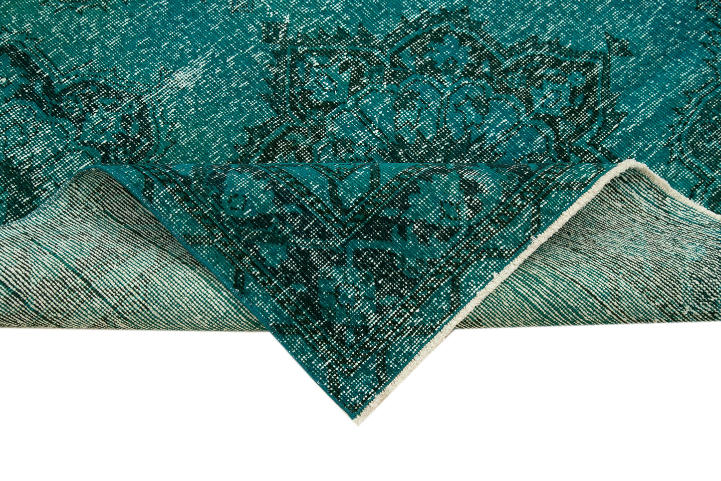 5x13 Turquoise Turkish Over Dyed Runner Rug - 21739