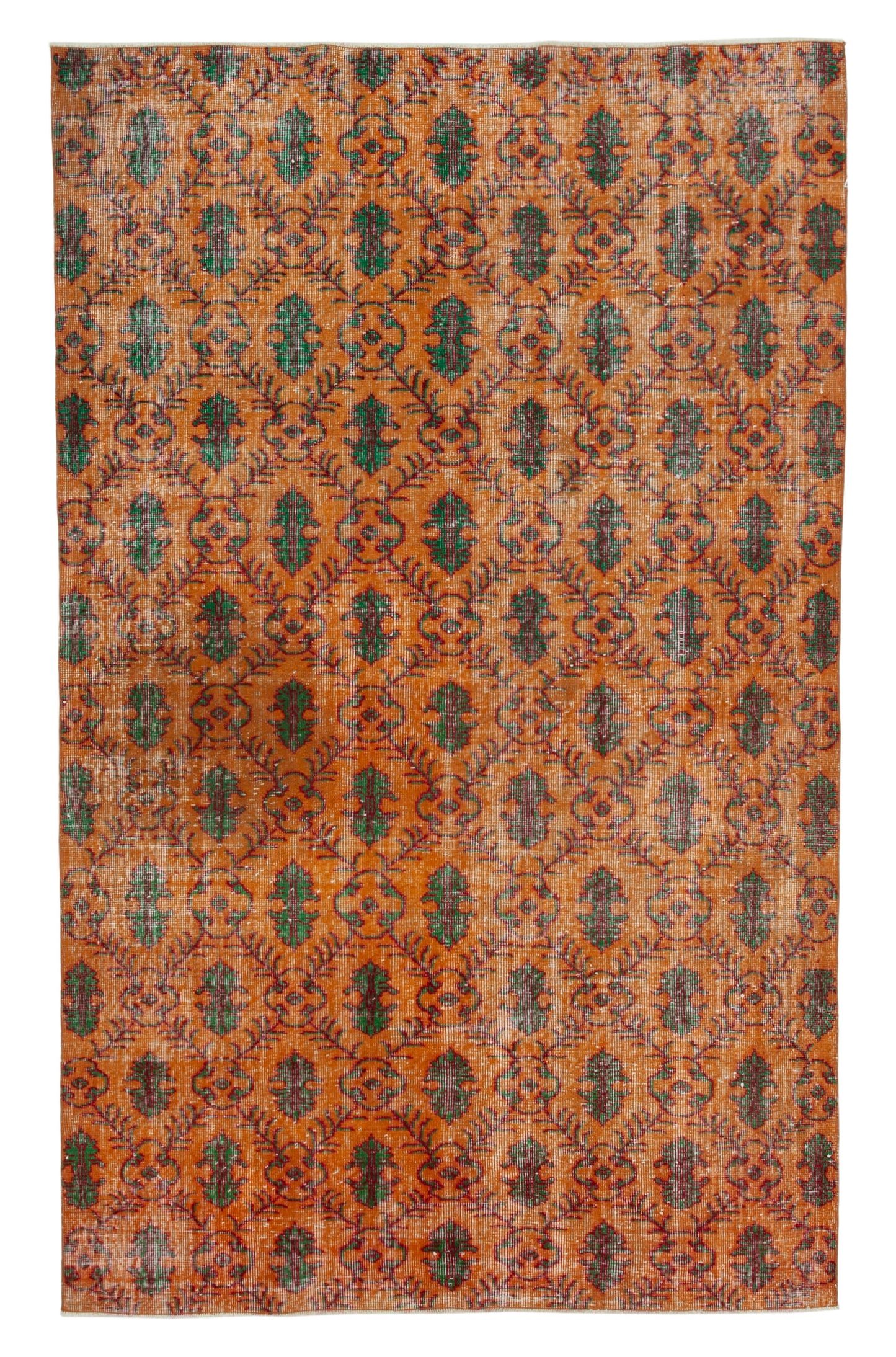 5x8 Orange Bohemian Rug - 21773