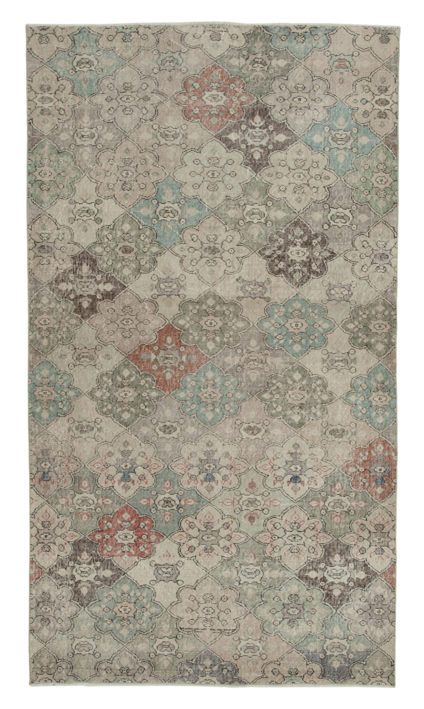 5x9 Beige Bohemian Rug - 21861