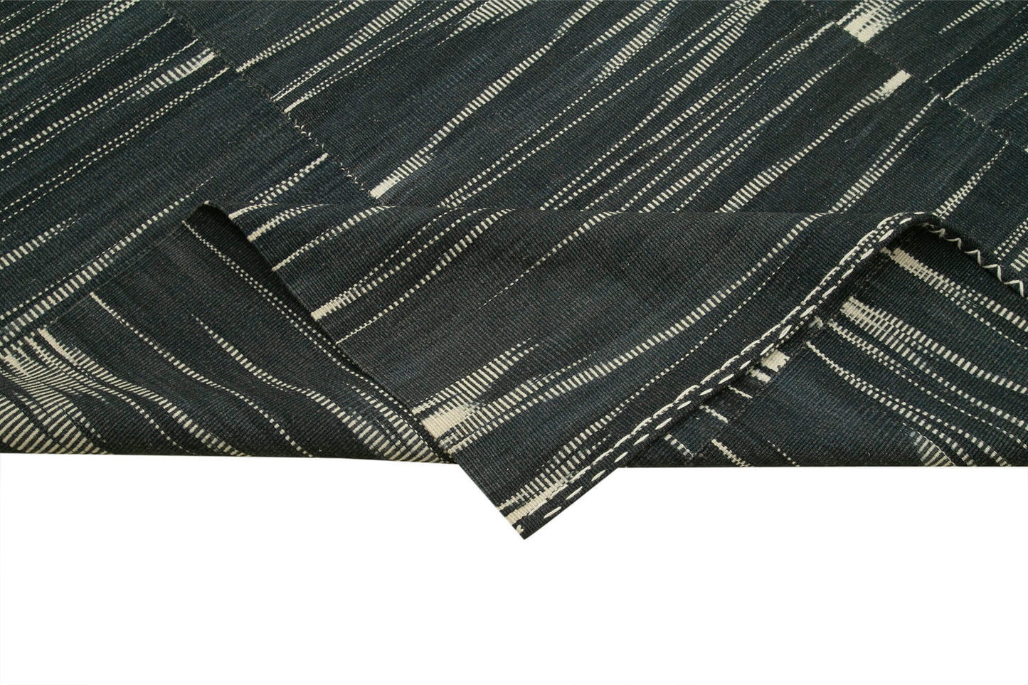 11x13 Black Contemporary Kilim Rug - 21887