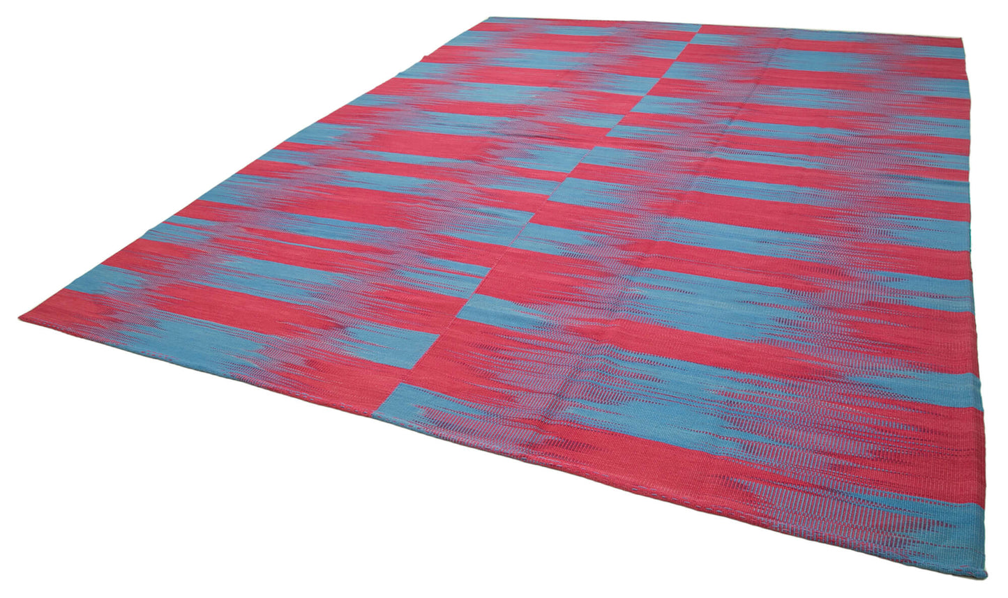 10x12 Red Contemporary Kilim Rug - 21918