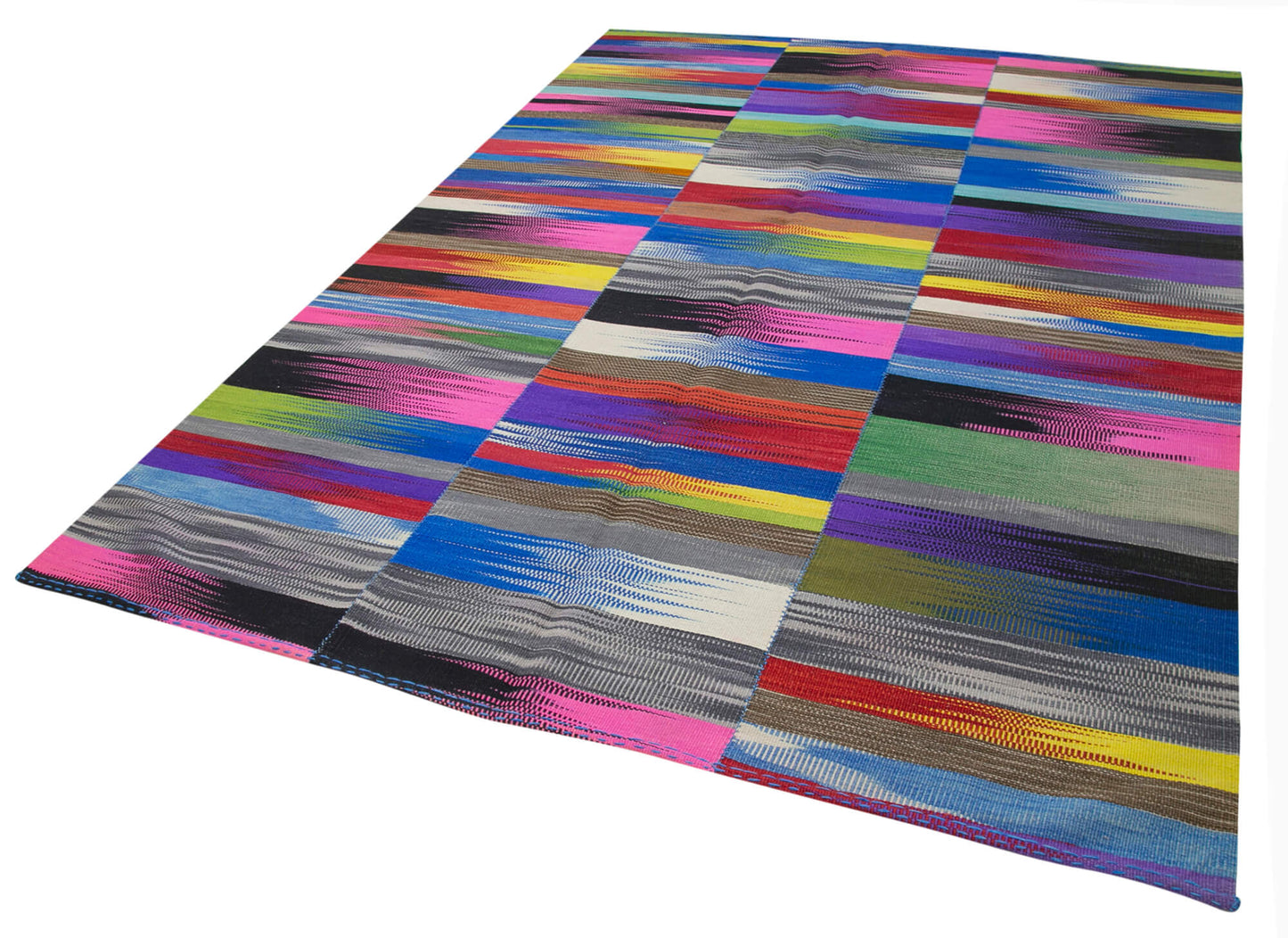 7x10 Multicolor Contemporary Kilim Rug - 21940