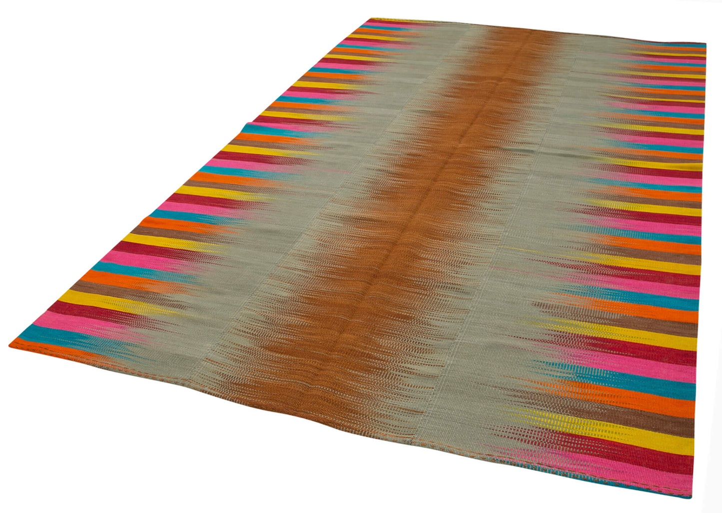 7x10 Multicolor Contemporary Kilim Rug - 21944