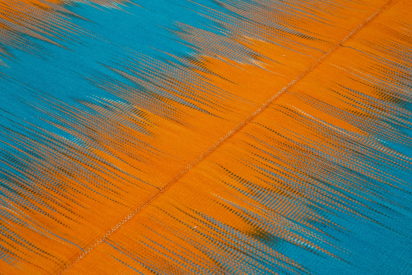 7x9 Orange Contemporary Kilim Rug - 21947