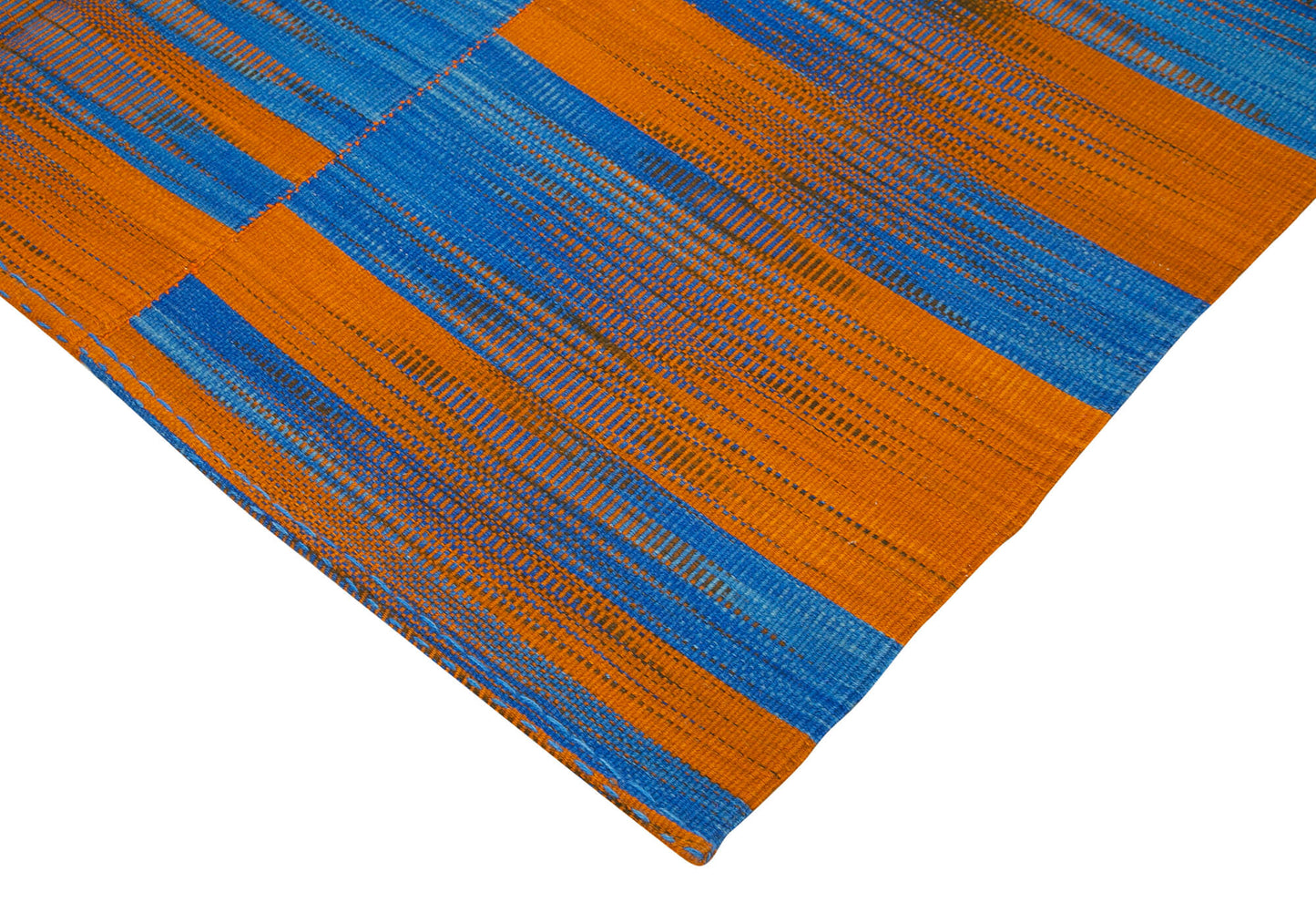 7x9 Orange Contemporary Kilim Rug - 21952