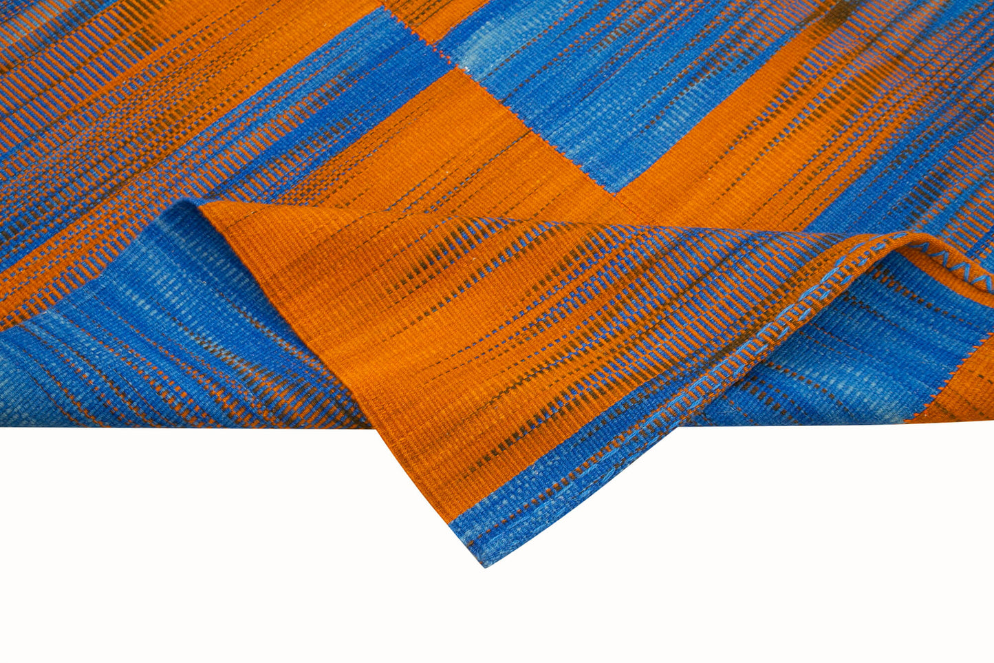 7x9 Orange Contemporary Kilim Rug - 21952