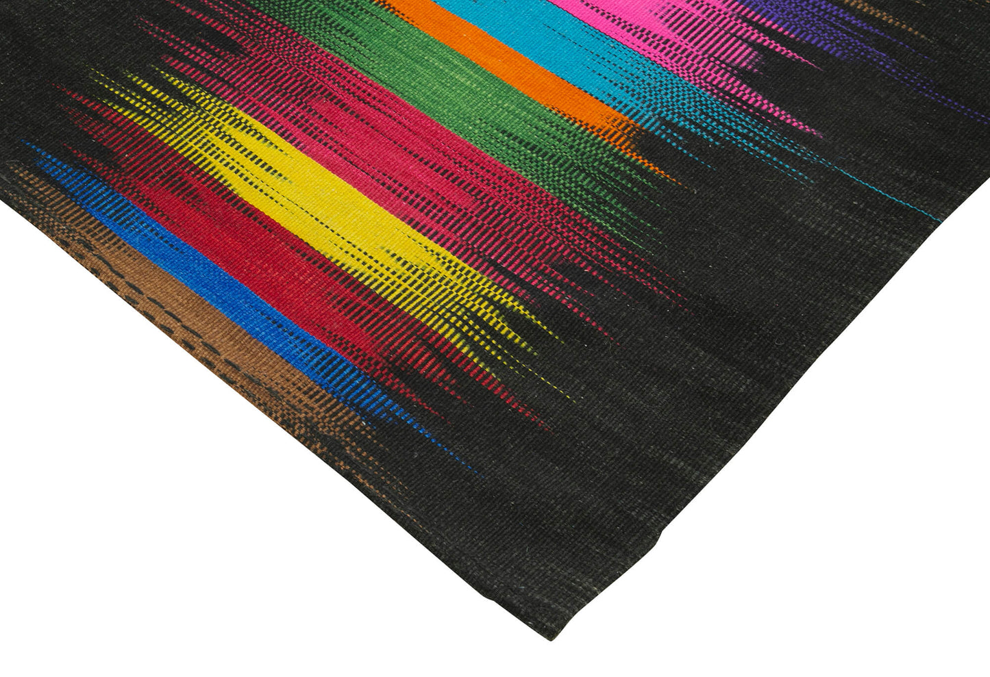 7x10 Black Contemporary Kilim Rug - 21955