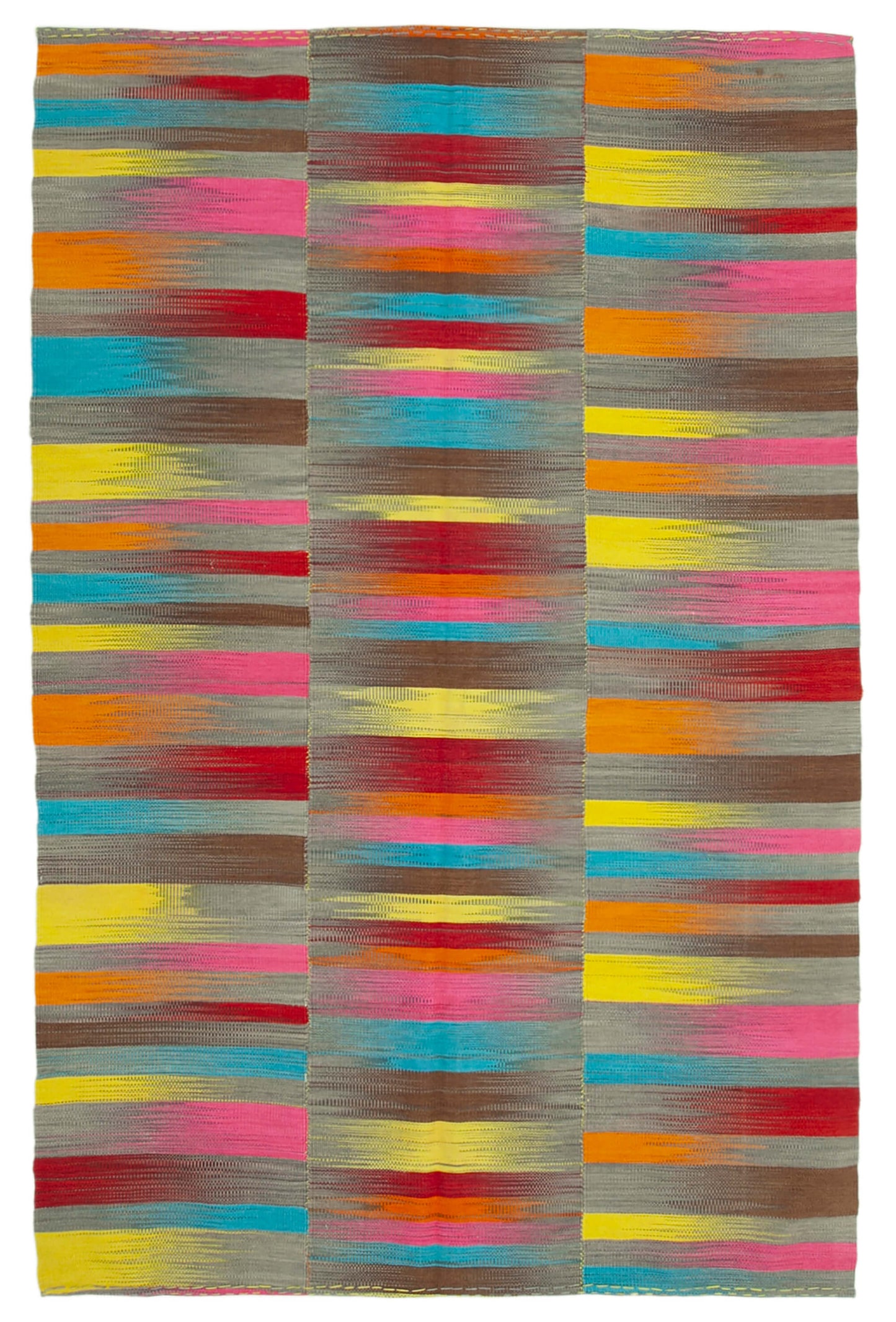 6x10 Multicolor Contemporary Kilim Rug - 21962