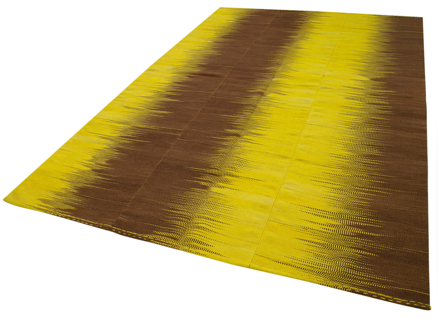7x10 Yellow Contemporary Kilim Rug - 21968