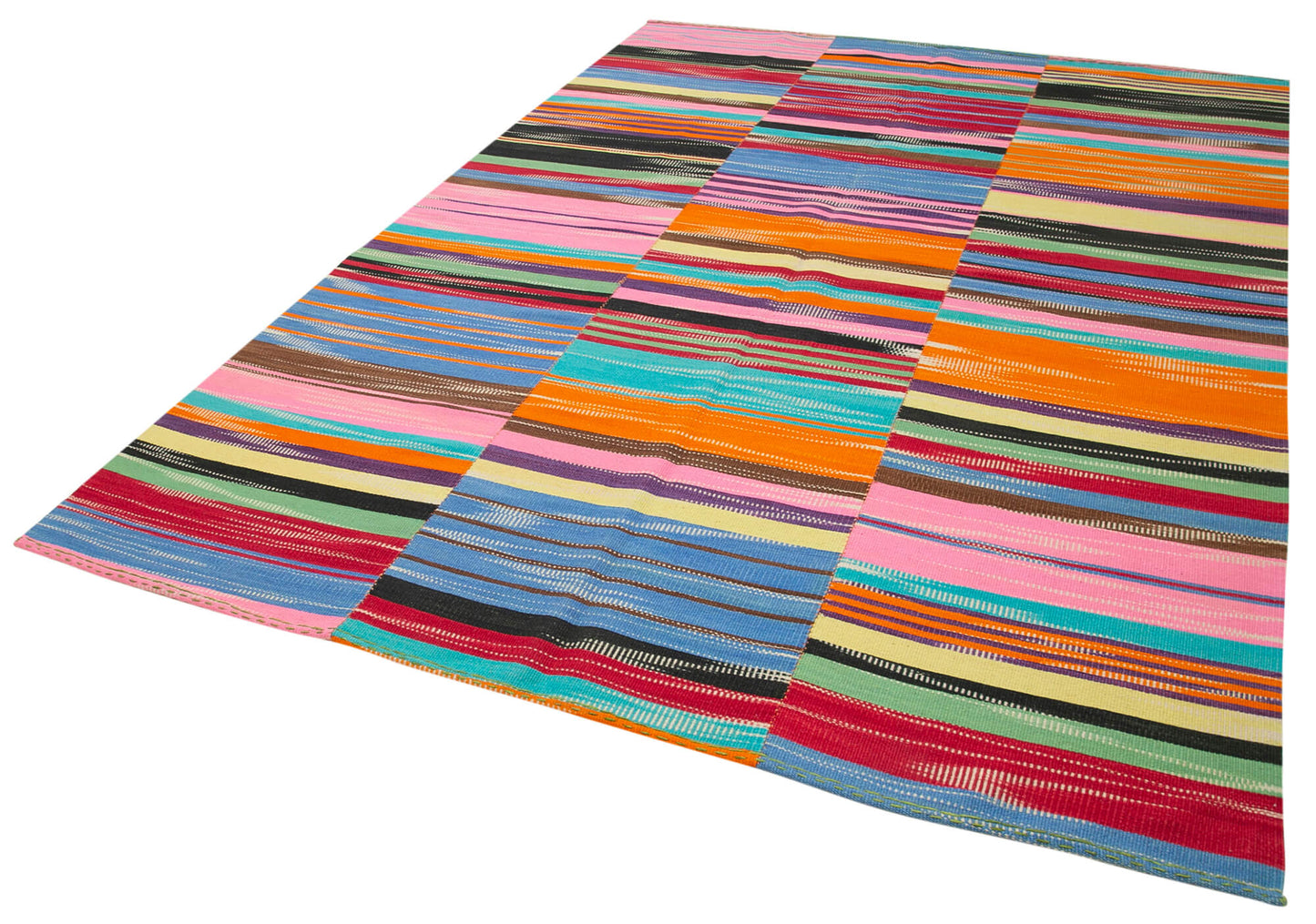 7x10 Multicolor Contemporary Kilim Rug - 21971