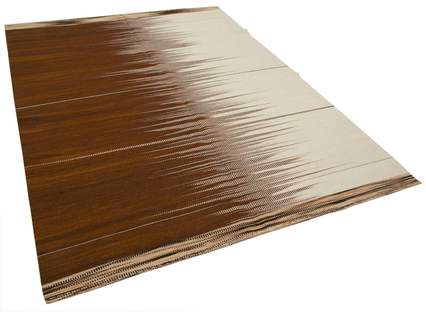 6x8 Brown Contemporary Kilim Rug - 21972