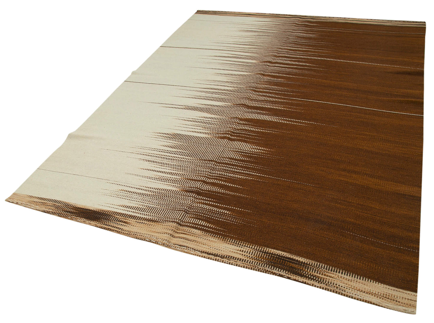 6x8 Brown Contemporary Kilim Rug - 21972