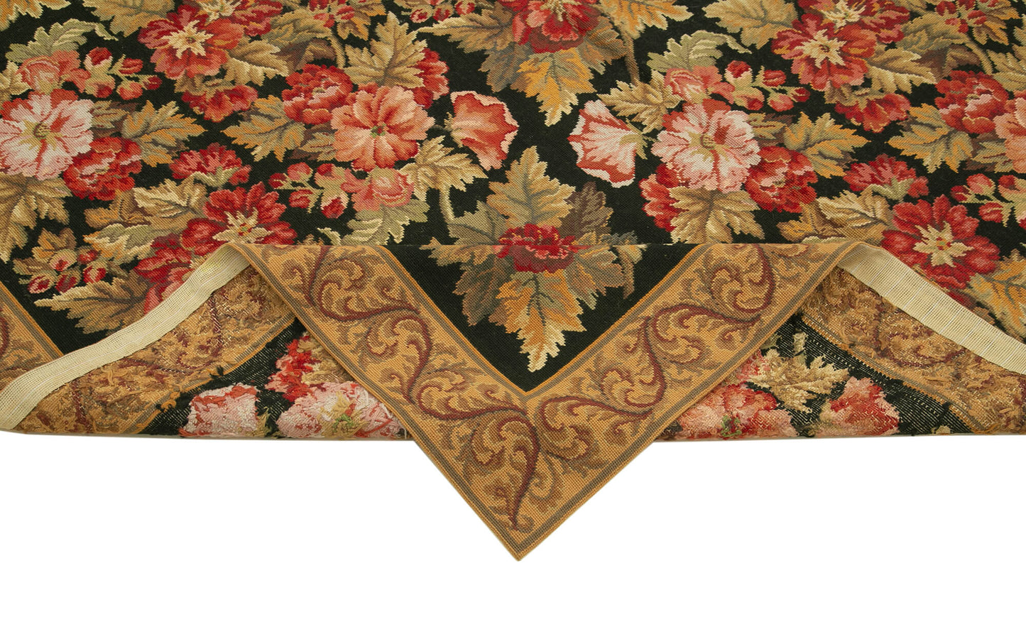 6x9 Brown Needlepoint Kilim Rug - 21993