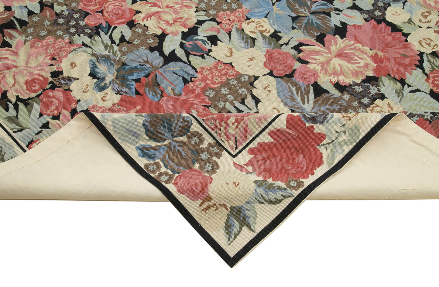 10x14 Beige Needlepoint Kilim Rug - 22047