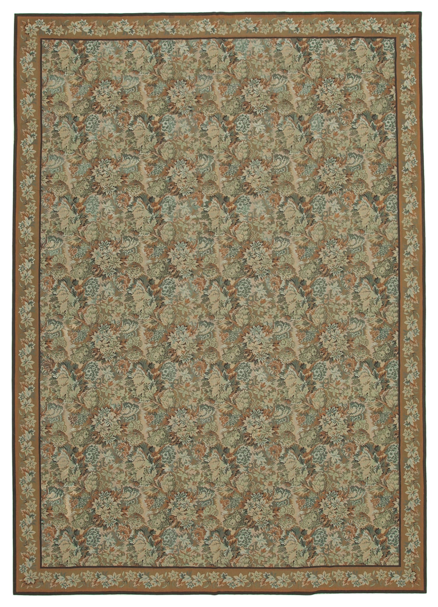 9x13 Beige Needlepoint Kilim Rug - 22053