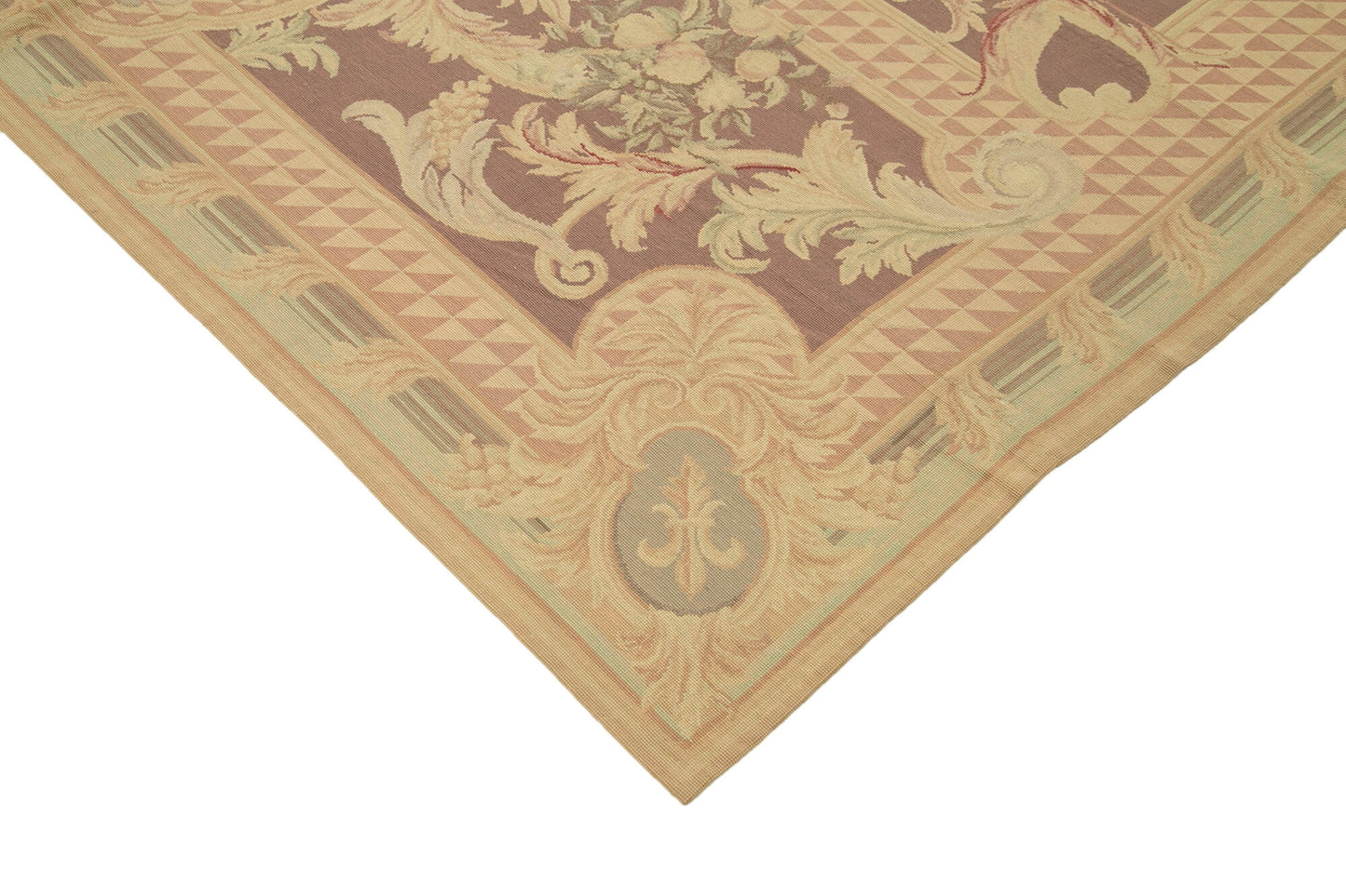 8x9 Beige Needlepoint Kilim Rug - 22063