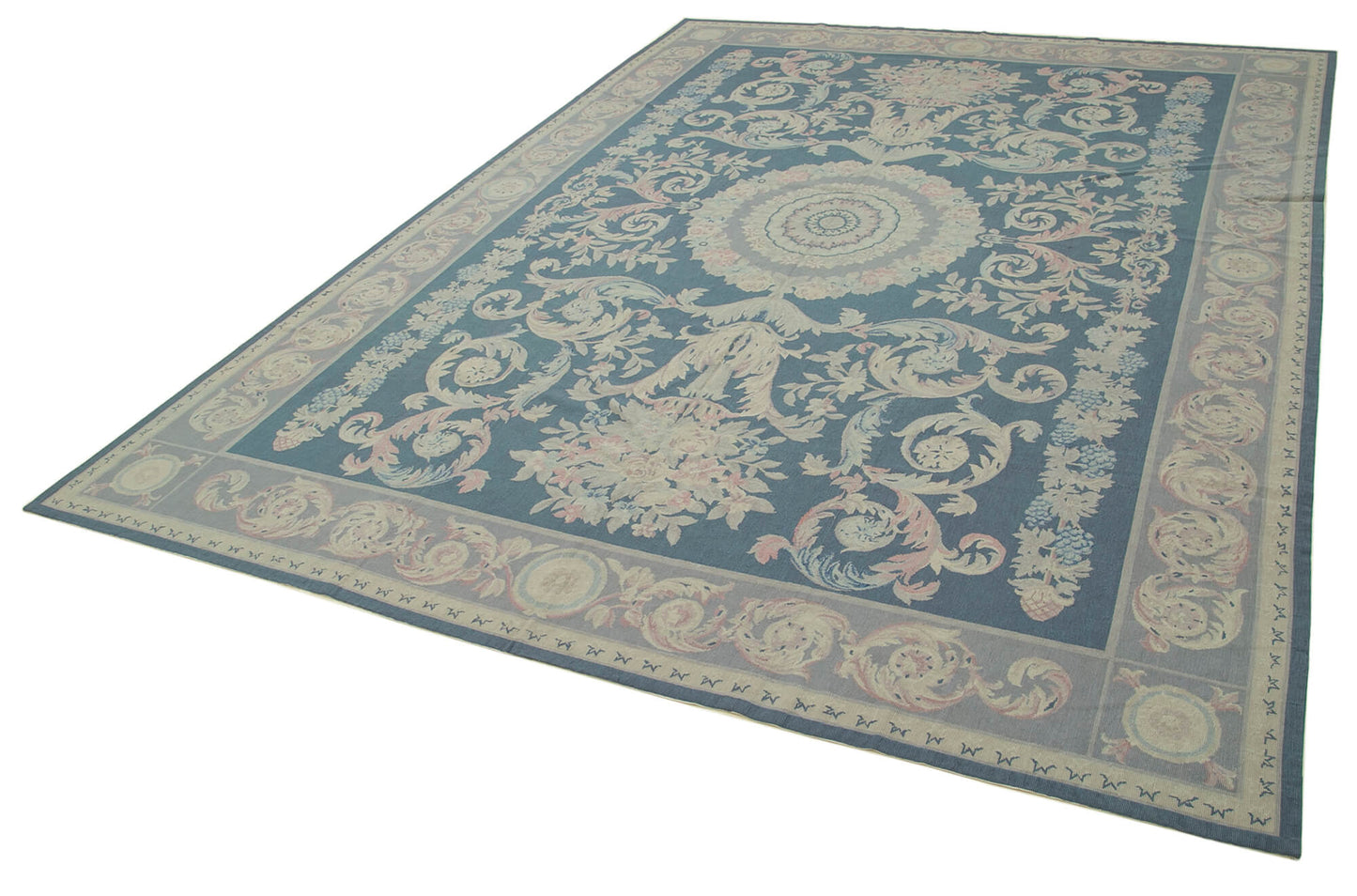 8x11 Purple Needlepoint Kilim Rug - 22068