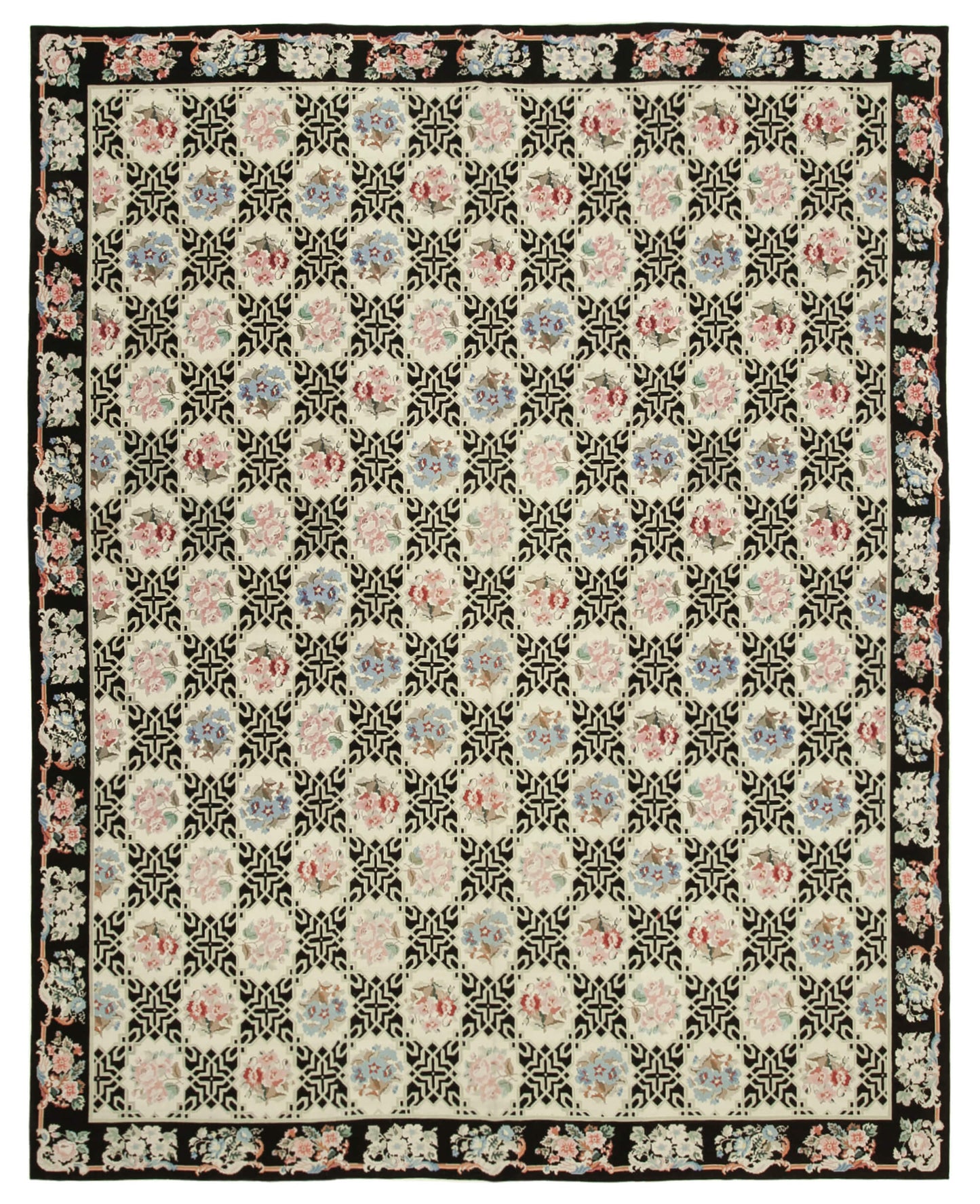 8x9 Beige Needlepoint Kilim Rug - 22074