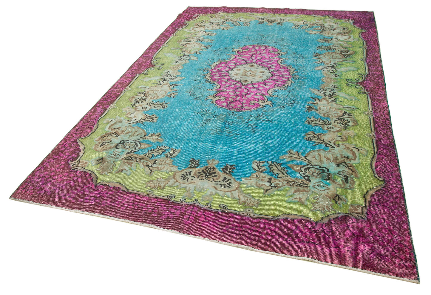 6x10 Multicolor Over Dyed Rug - 22107