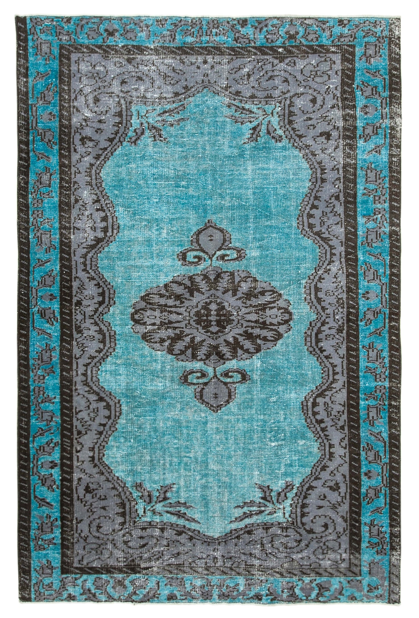 6x9 Turquoise Over Dyed Rug - 22124