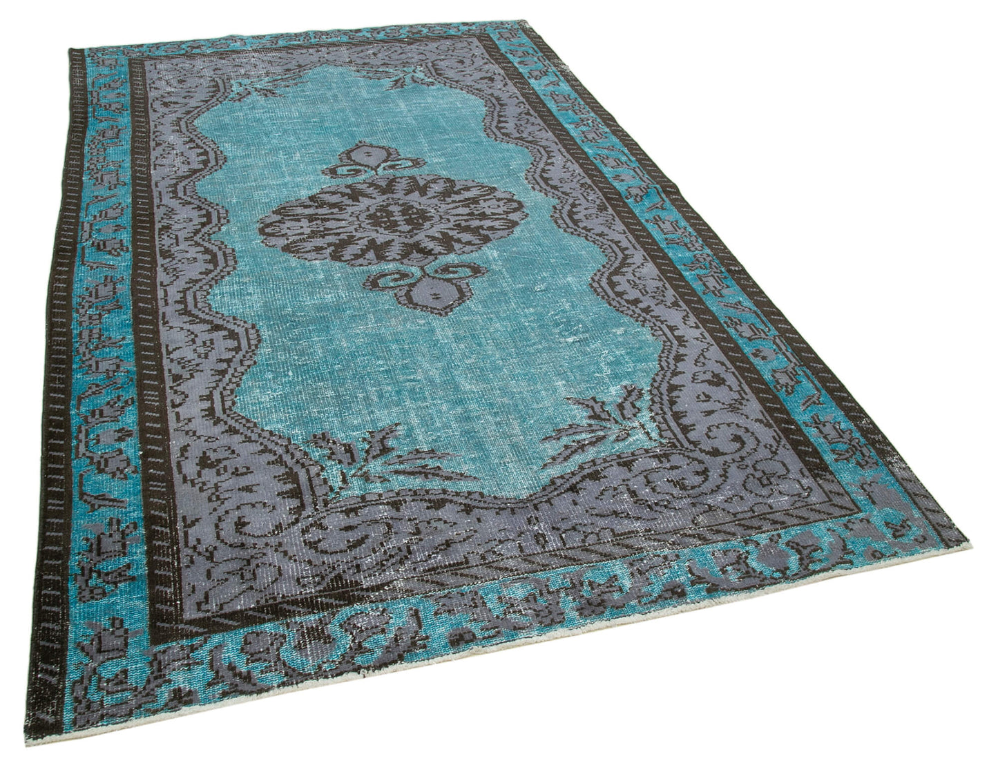 6x9 Turquoise Over Dyed Rug - 22124