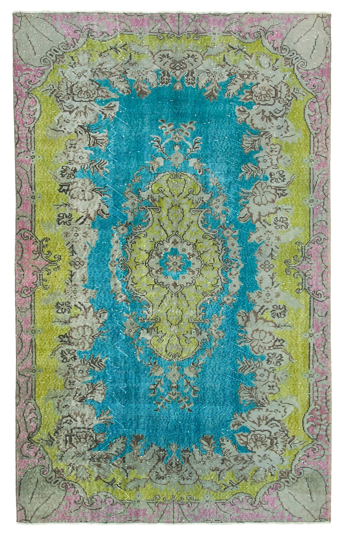 6x9 Multicolor Over Dyed Rug - 22127