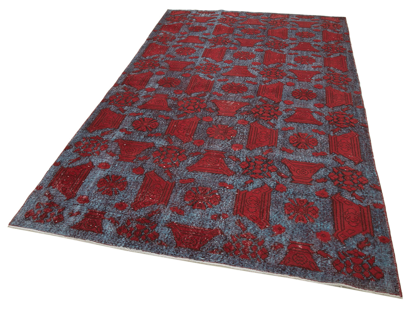6x10 Red Over Dyed Rug - 22130