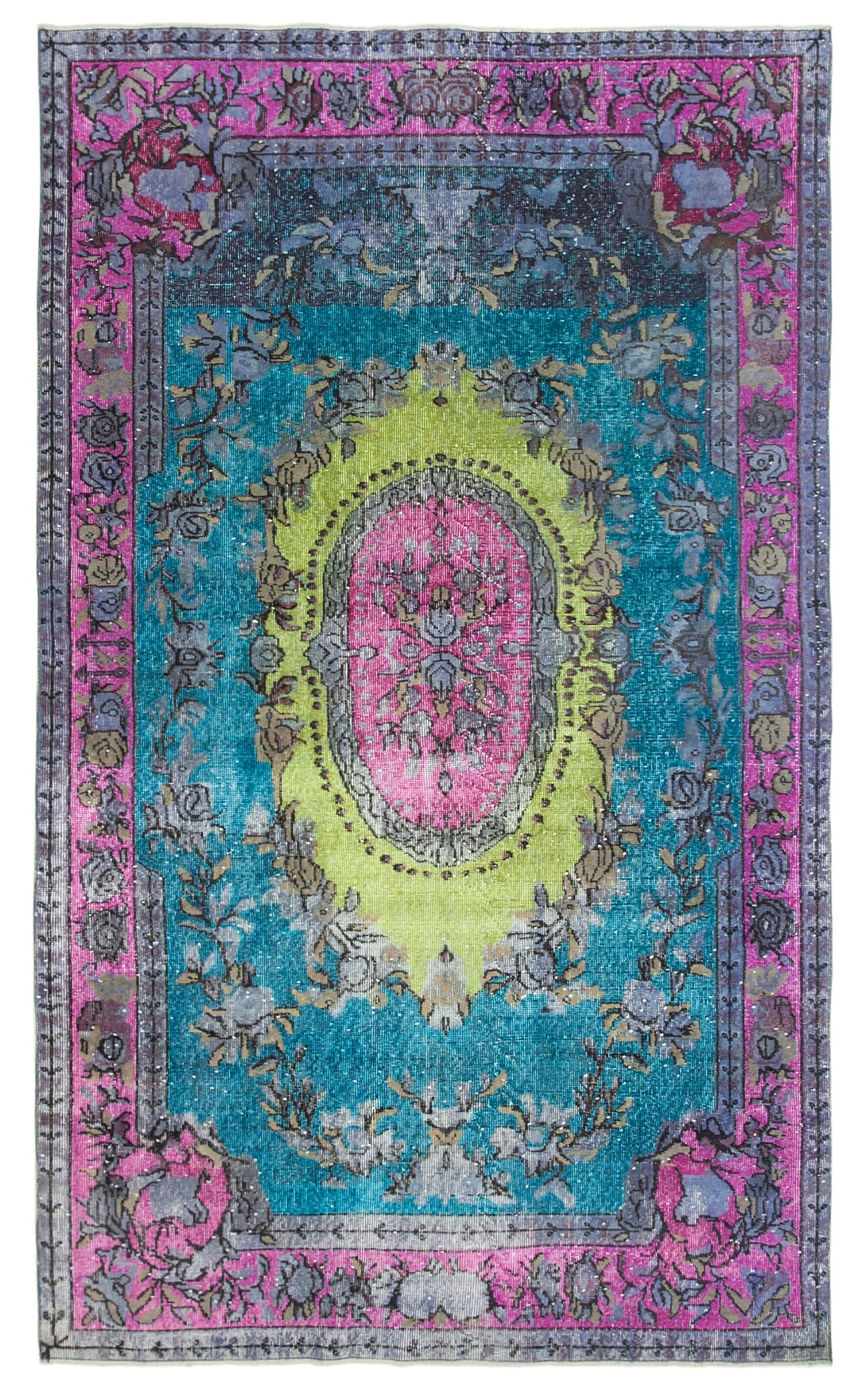 6x10 Multicolor Over Dyed Rug - 22139