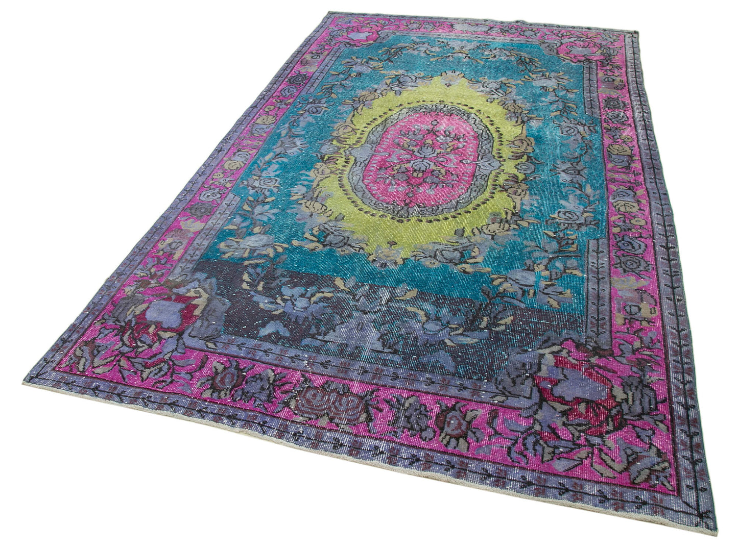 6x10 Multicolor Over Dyed Rug - 22139