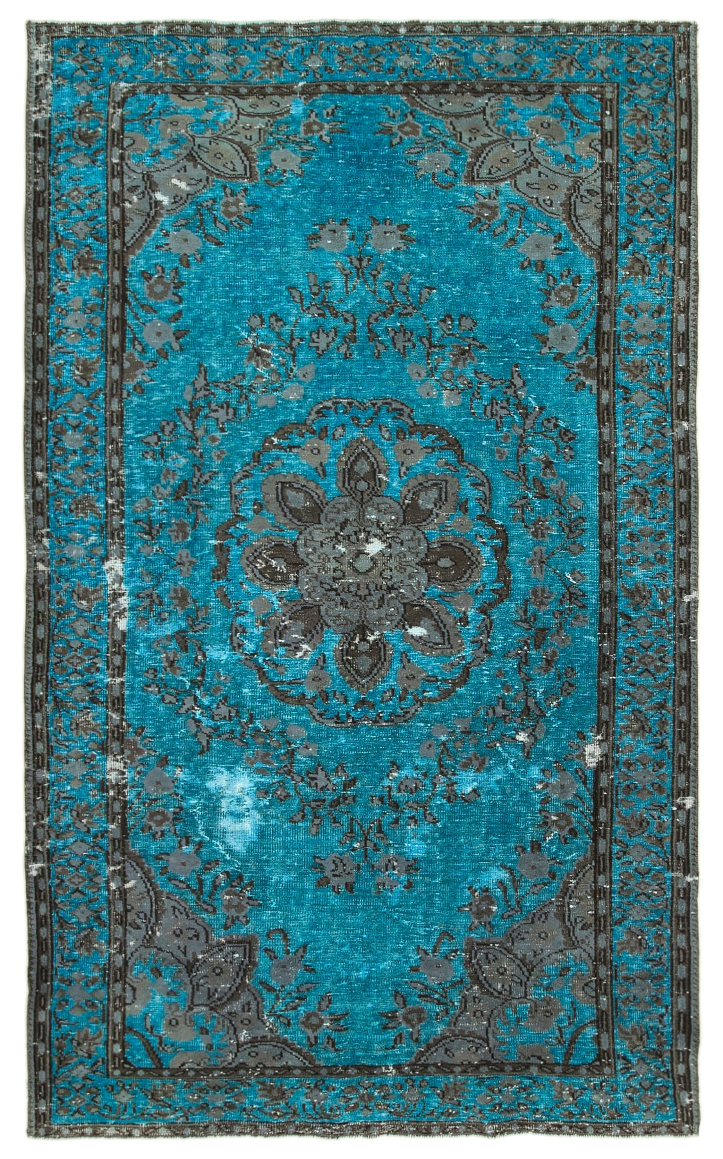 6x11 Turquoise Over Dyed Rug - 22288