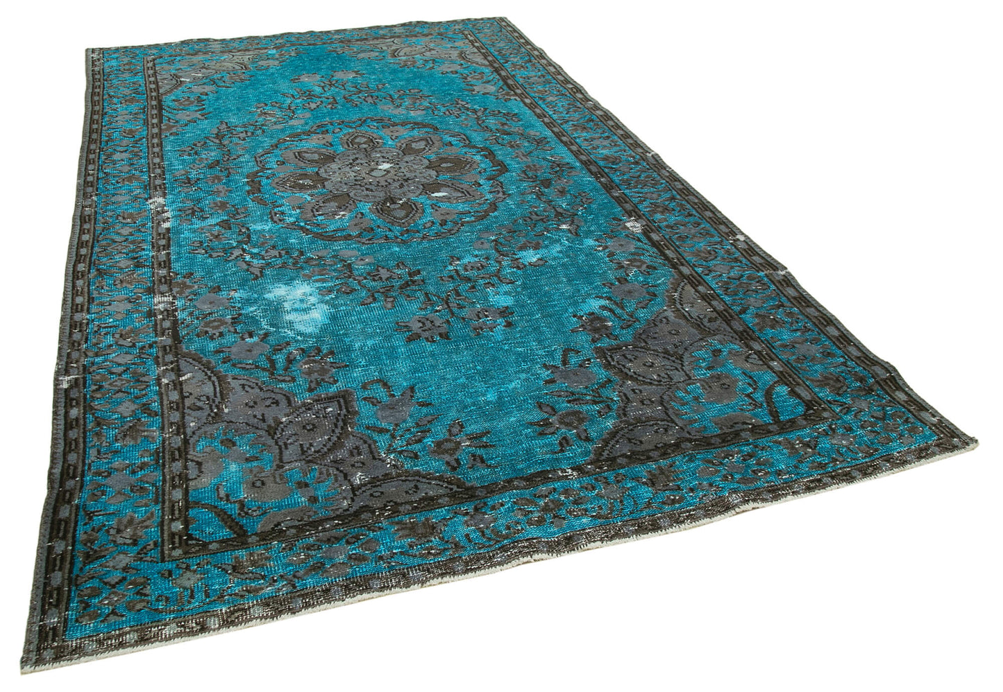 6x11 Turquoise Over Dyed Rug - 22288