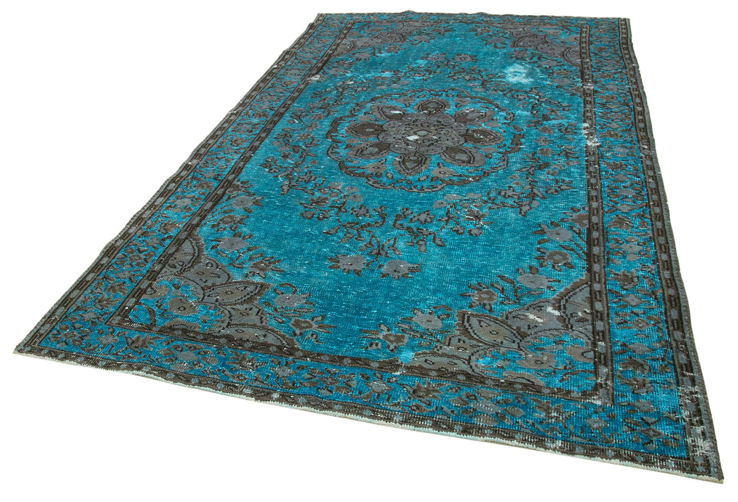 6x11 Turquoise Over Dyed Rug - 22288