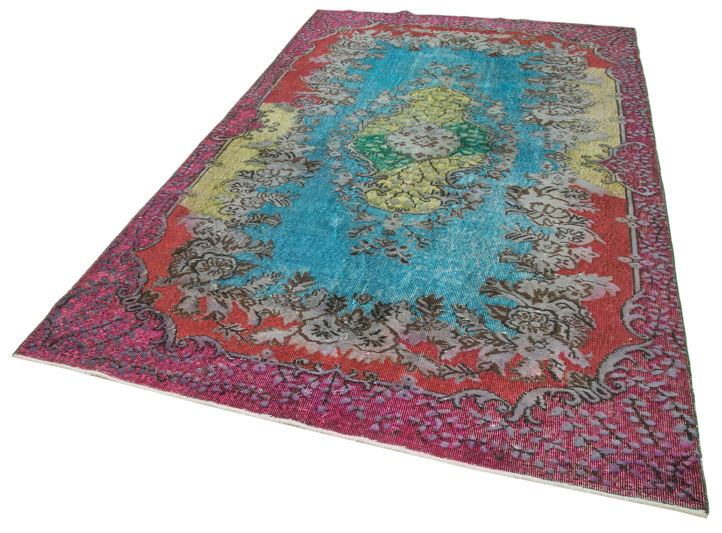 6x9 Multicolor Over Dyed Rug - 22316