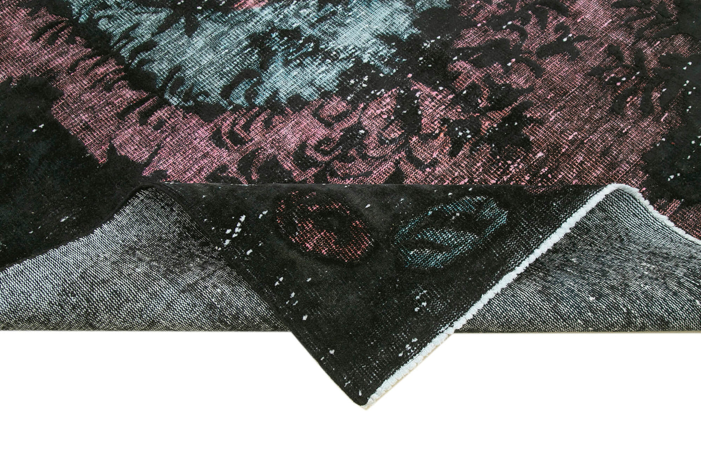 6x9 Black Over Dyed Rug - 22348
