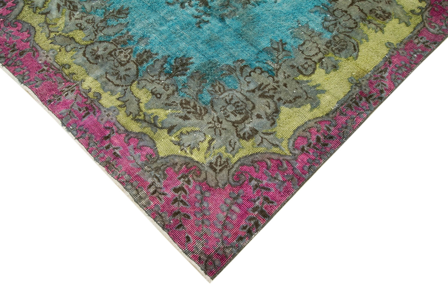 5x9 Turquoise Over Dyed Rug - 22369