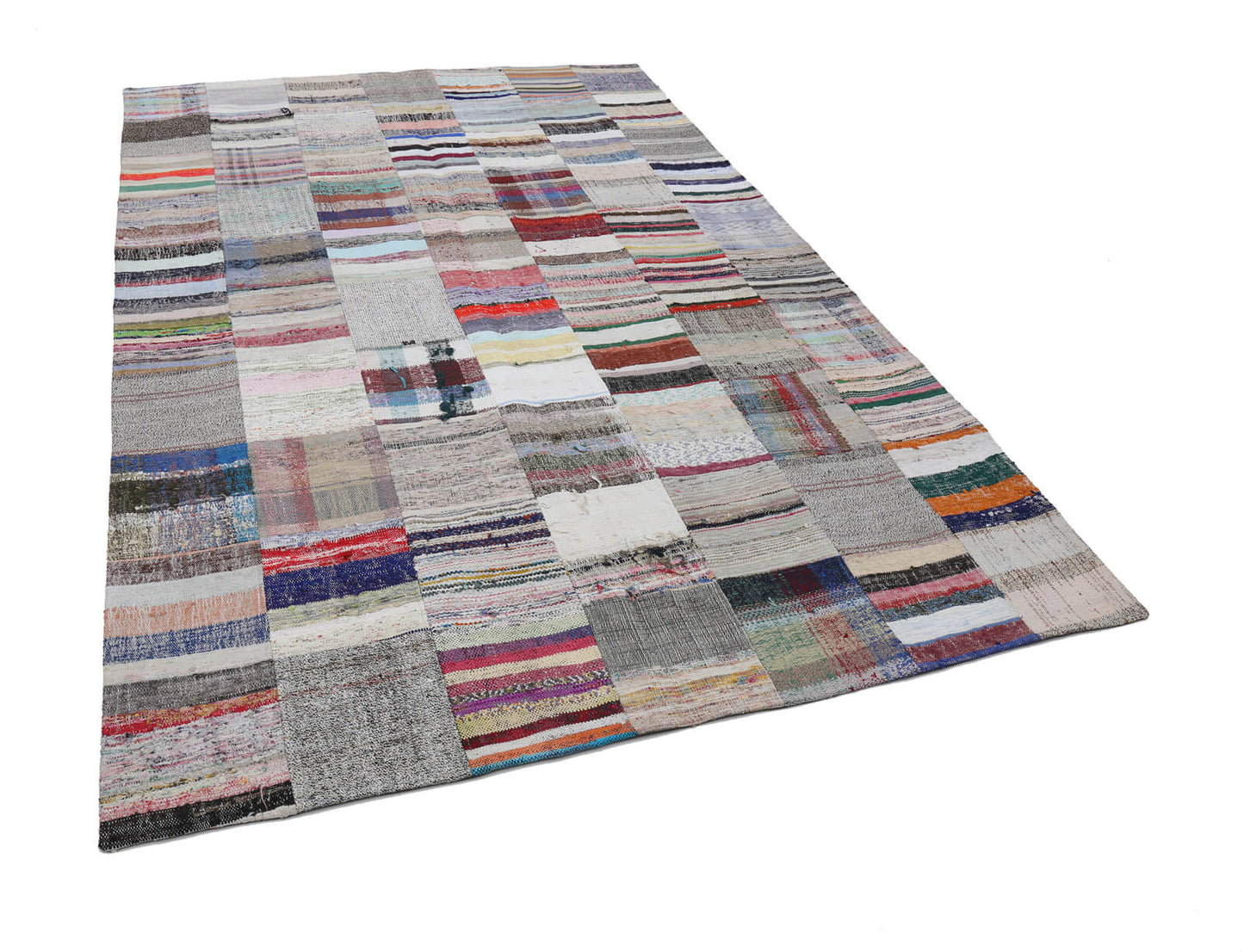 7x10 Multicolor Kilim Patchwork Rug - 22495