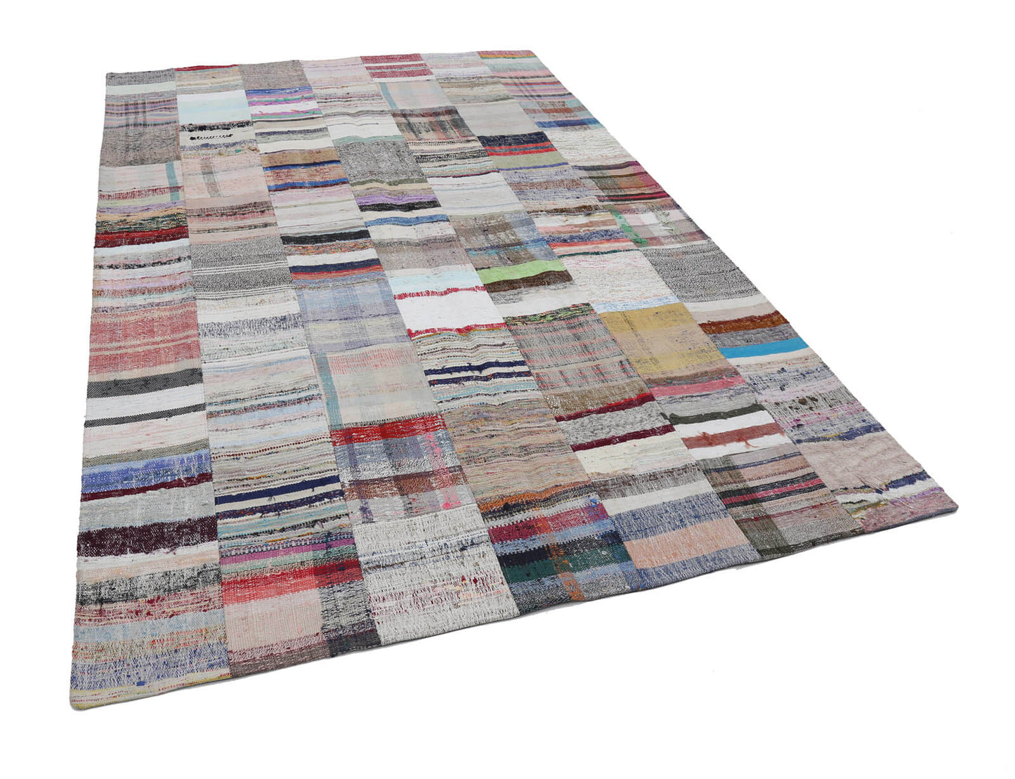 7x10 Multicolor Kilim Patchwork Rug - 22498