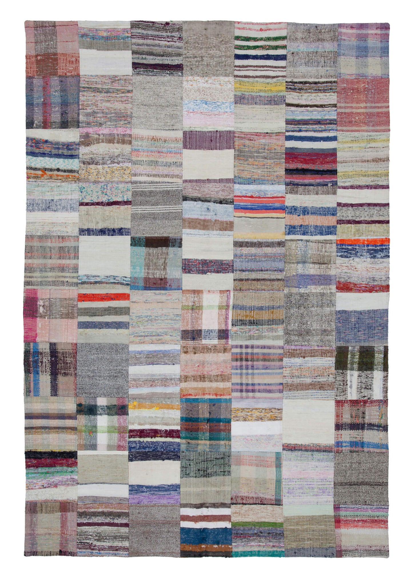 7x10 Beige Kilim Patchwork Rug - 22500