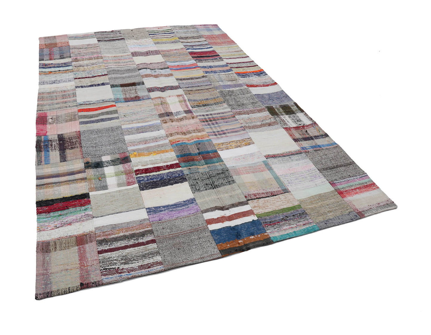 7x10 Beige Kilim Patchwork Rug - 22500