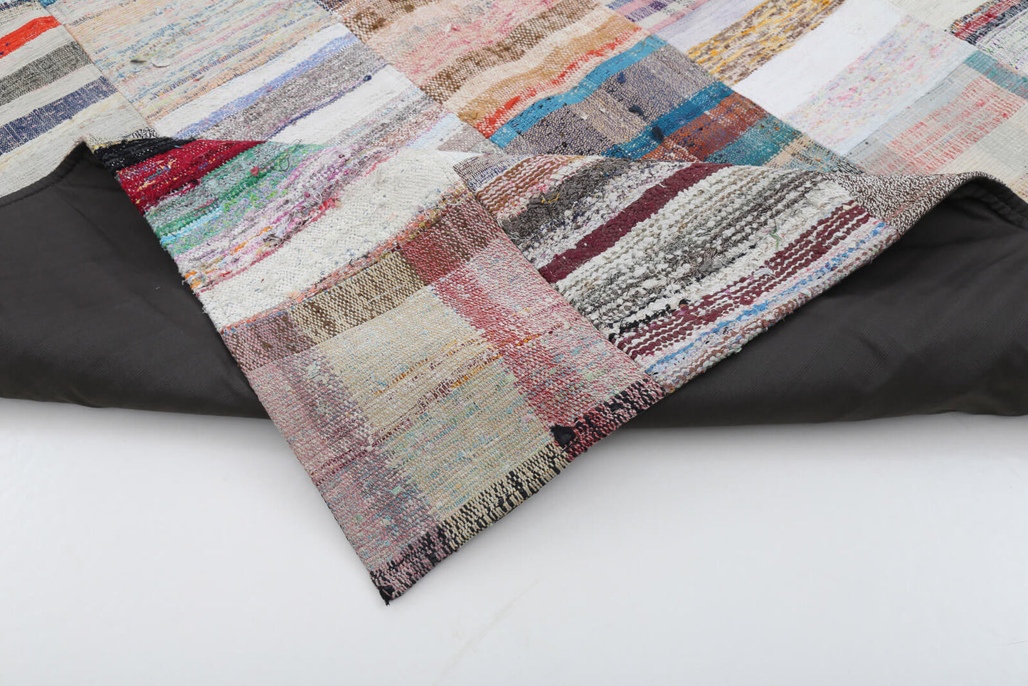 7x10 Beige Kilim Patchwork Rug - 22500