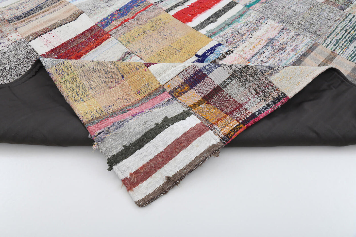 7x10 Beige Kilim Patchwork Rug - 22503