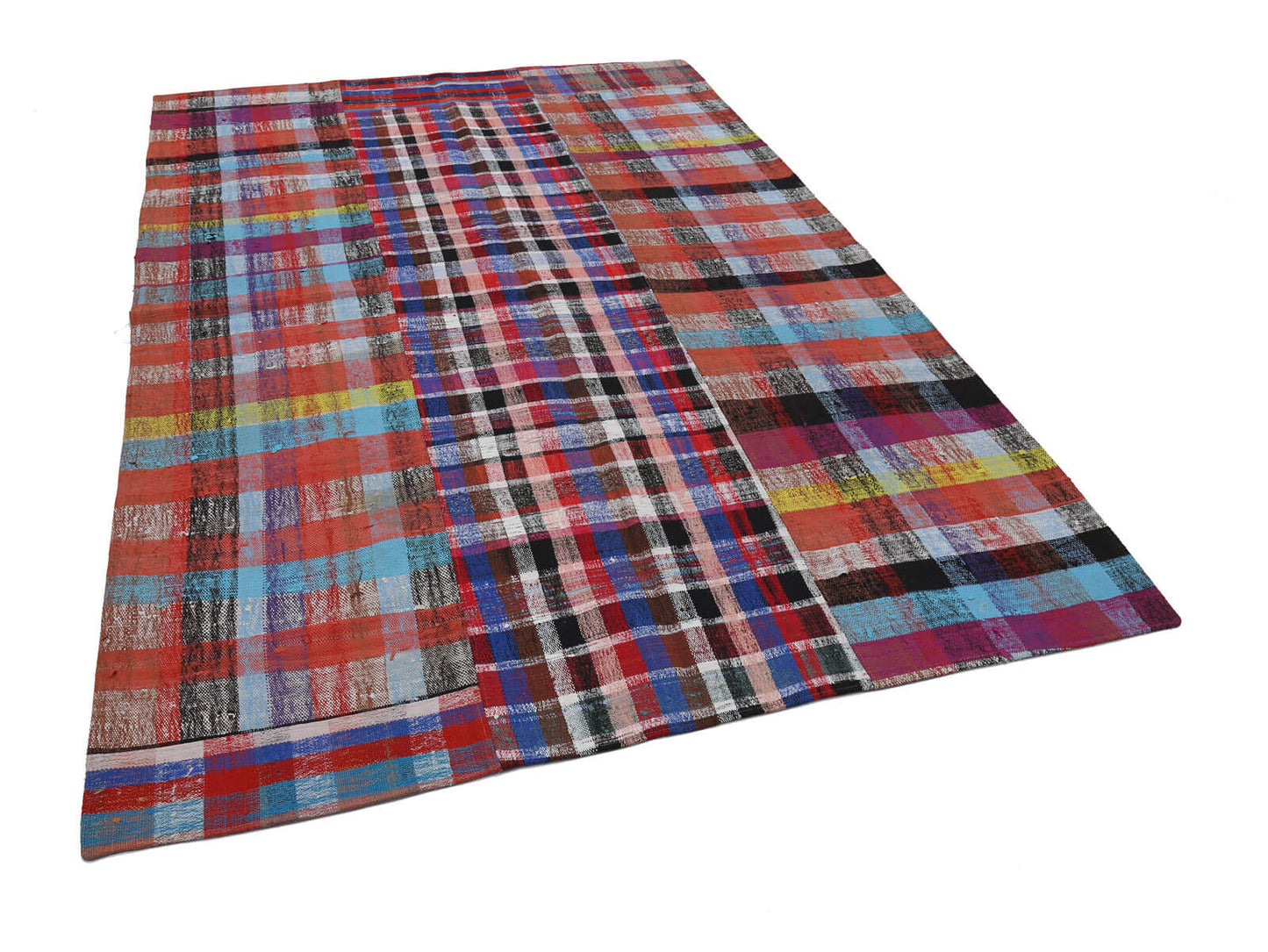 7x10 Multicolor Kilim Patchwork Rug - 22512