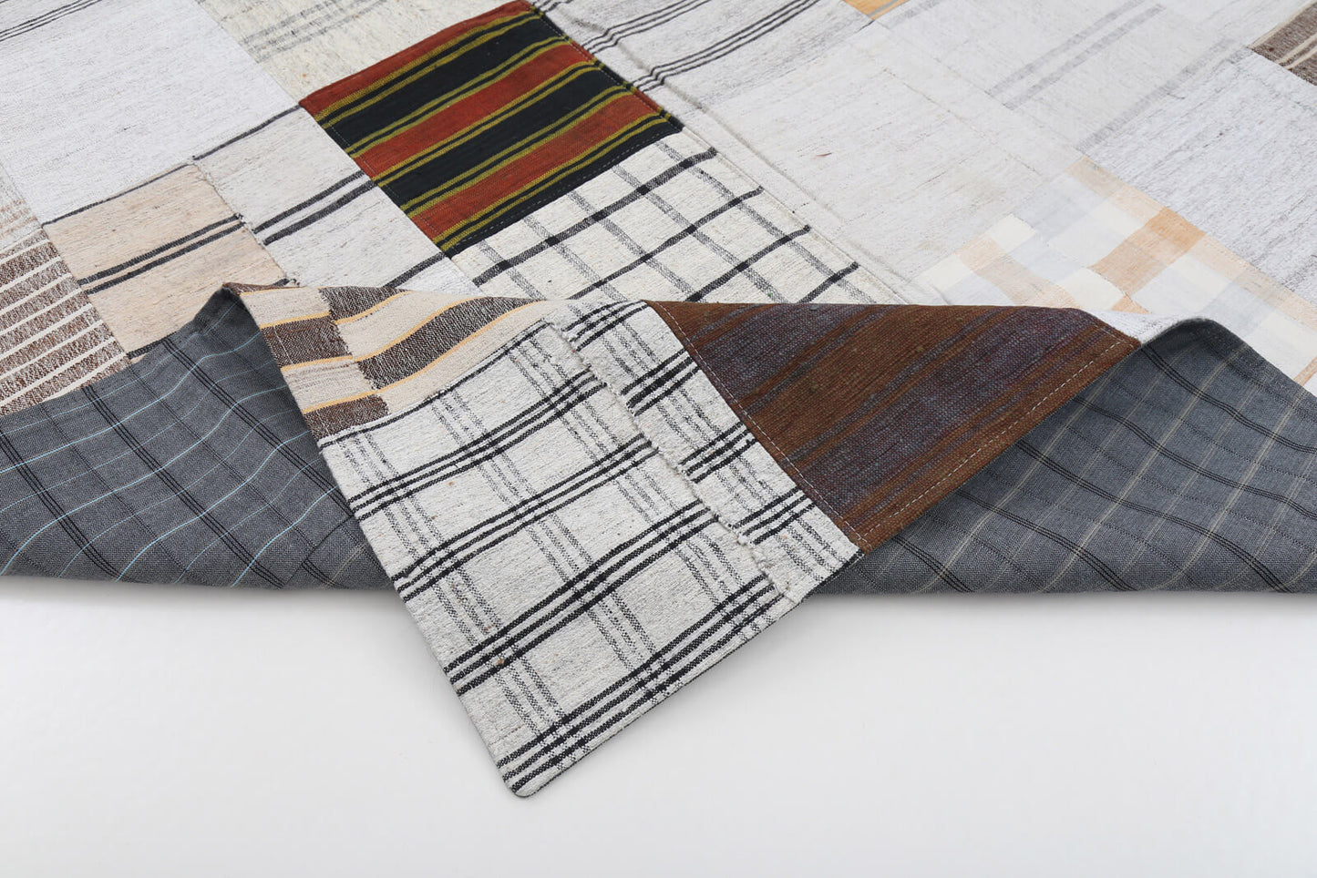 6x8 Beige Kilim Patchwork Rug - 22524