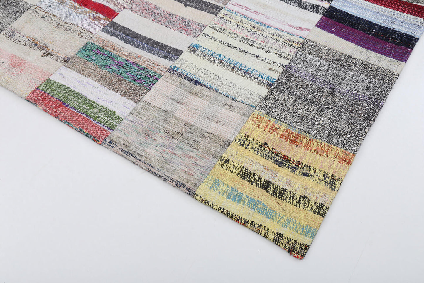 7x10 Beige Kilim Patchwork Rug - 22536