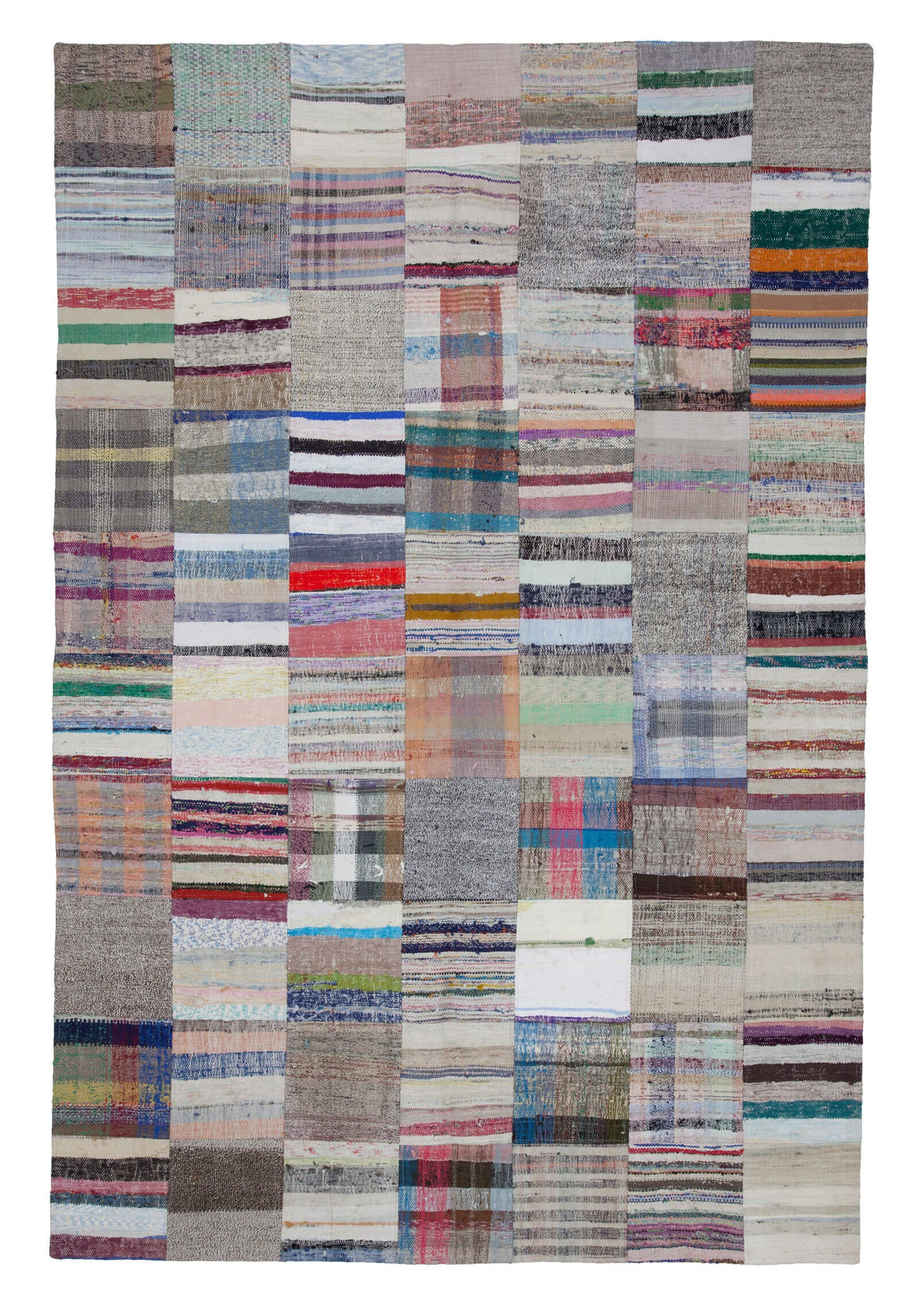 7x10 Multicolor Kilim Patchwork Rug - 22537