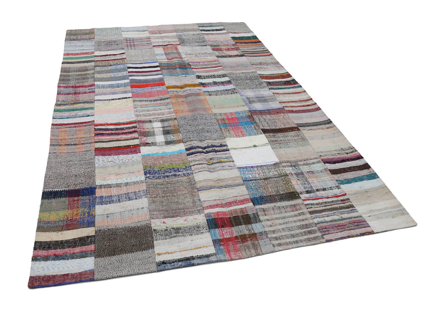 7x10 Multicolor Kilim Patchwork Rug - 22537