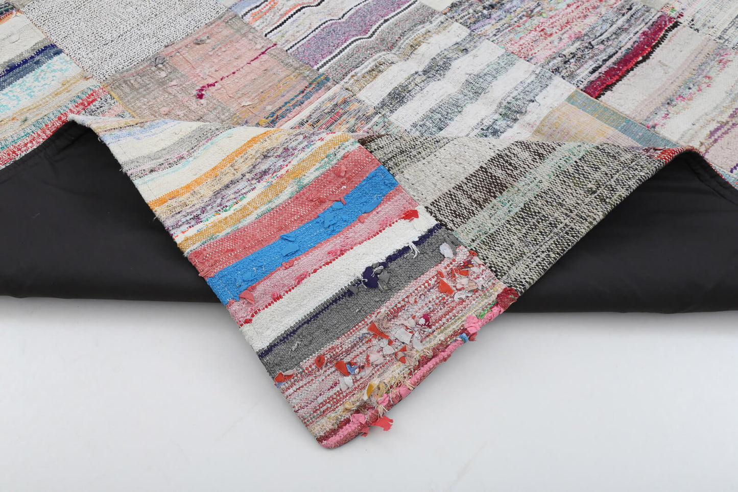 7x10 Beige Kilim Patchwork Rug - 22538