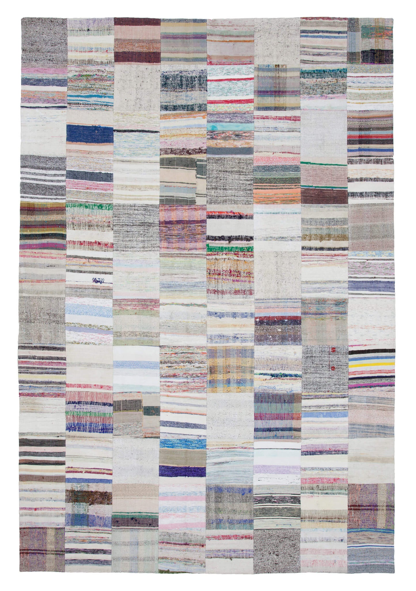 8x12 Beige Kilim Patchwork Rug - 22561