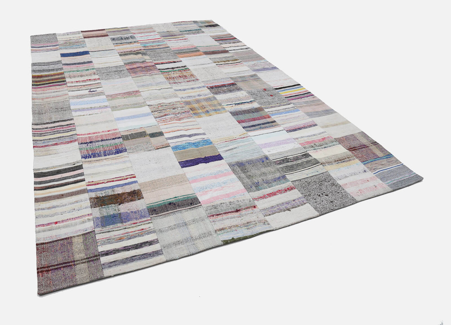 8x12 Beige Kilim Patchwork Rug - 22561
