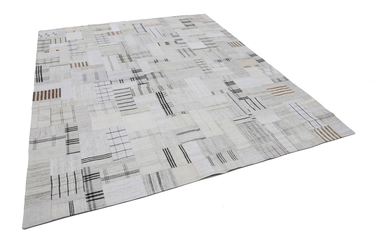 8x10 Beige Kilim Patchwork Rug - 22562